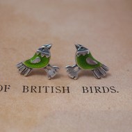 Green Bird Studs