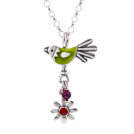 Green Flower Bird