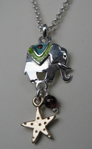 small elephant pendant