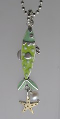 green fish necklace