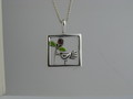 bird in garden pendant