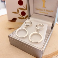 NEW double hoop drop earrings