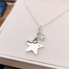 Star pendant with topaz