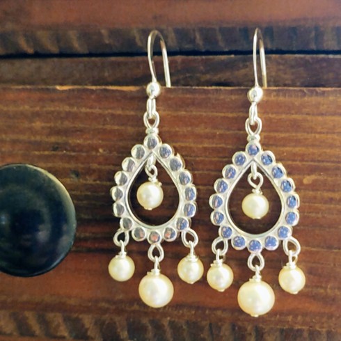 Celeste fancy freshwater pearl drop earrings