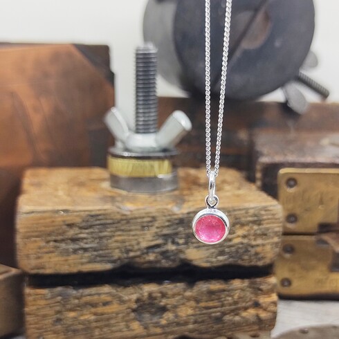 Ruby Quartz Birthstone Pendant July