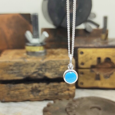 Turquoise Birthstone Pendant December