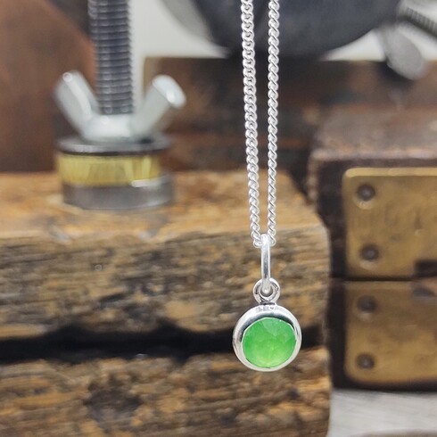 Emerald Quartz Birthstone Pendant May