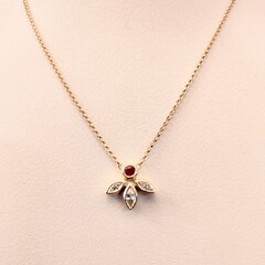 Gold ,Rubyuby and Moissanite