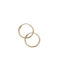 Gold lightweight hoop earrings