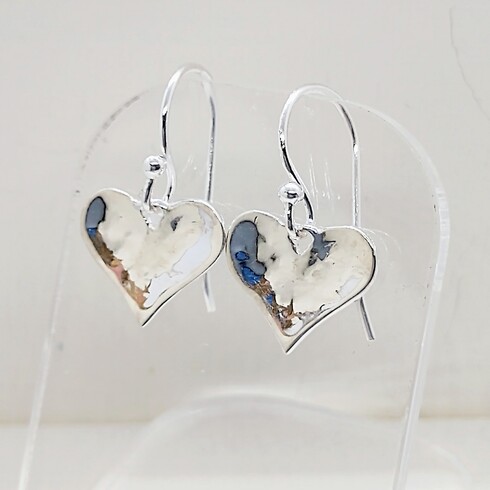 Small sweetheart drop earrings