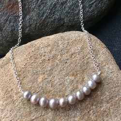 Silver-grey Freshwater Pearl Necklace