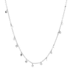 Mini silver sequin necklace