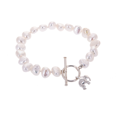 Pearl bracelet with Little Elephant