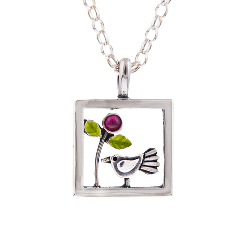 Bird in Garden Pendant