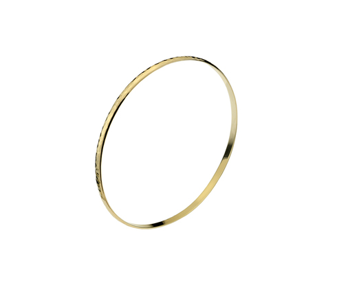 Hammered Gold Bangle