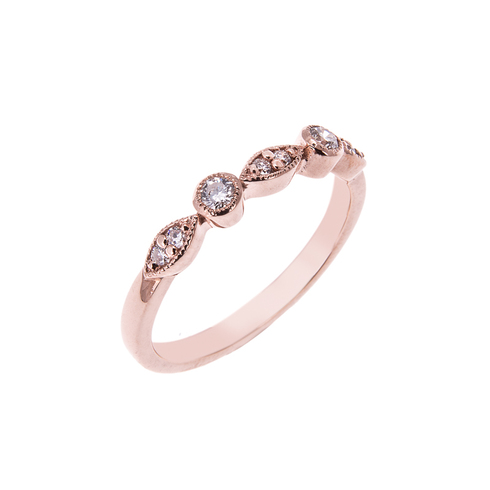 Rose Gold and Diamond ring