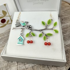 Sewing Bee bird branch necklace balance